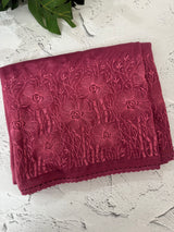 Glass tissue organza saree with embroidery MSF121 (3) DarkPink