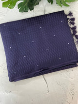 Crepe chiffon saree MSH216 DarkBlue