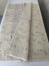 Kota silk saree with embroidery MSH199 - Pastel CloudGrey