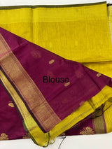 Maheshwari silk saree with zari weaving MMJ764