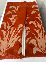 Semi organza saree with appliqué work - MSH906- RustOrange (3)