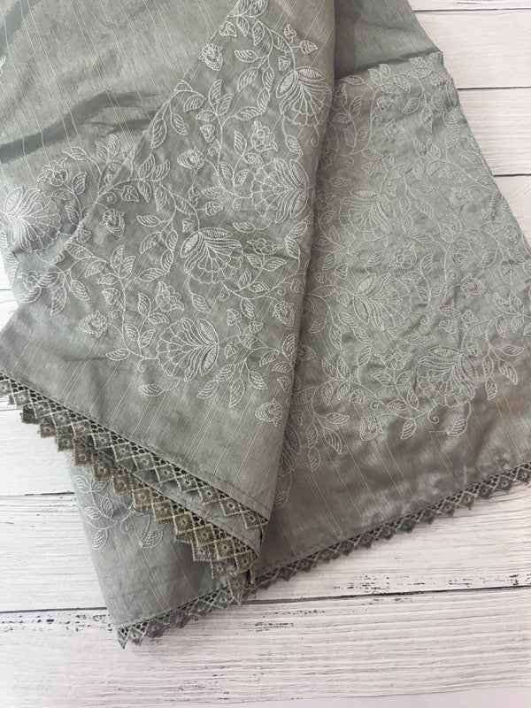 Art silk saree with embroidery SVTS17