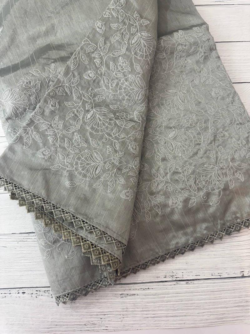 Art silk saree with embroidery SVTS17