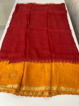 Chiffon georgette saree with crochet work - MS7633