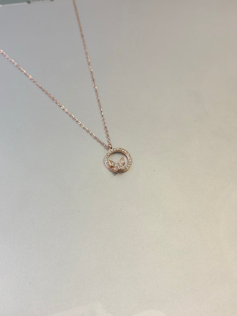 Elara 92.5 RoseGold Necklace EL262