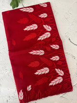 Kota Moonga checks Applique work saree  MSH141(4)- Red