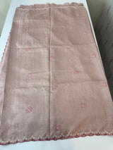 Soft silk saree with cutwork on pallu - MSR908 Dusky Pink