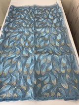 Glass organza saree with thread work- MOS351