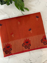 Netkota embriodery saree MS1456 Orange