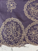 Silky kota saree with embriodery MS16334- Purple