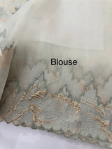 Soft Turkish Organza saree MSOS101 - Offwhite