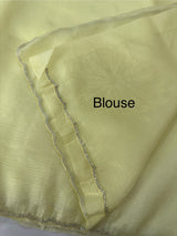 Soft crush Organza saree with beads work MBS679 ButterYellow