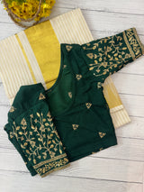 Stretchable Readymade blouse with sequence work- MSBL