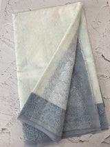 Ombre Kota Supernet saree with cross  embroidery MS1445