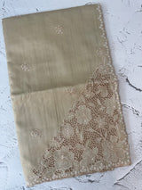 Cutwork Semi tussar saree MTSS674 Beige