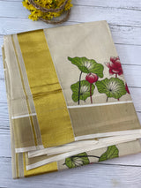 Kerala printed tissue saree