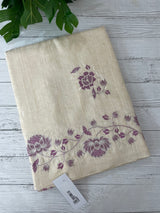 Blended tussar saree with embriodery - MS98765 Cream