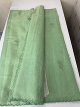 Tissue Silk applique work saree MSH120 JadeGreen