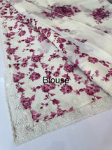 Cutwork Soft kota silk saree with digital prints MSH121