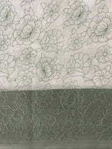 Ombre Kota Supernet saree with cross  embroidery MS1445