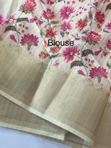Semi silk saree with digital prints MSR671