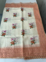 Silky kota saree with chikankari embriodery MSK4532