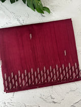 Blended tussar saree with cutwork border- MSHK691