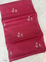 Kota  checks saree with embroidery - MS7679 BerryPink