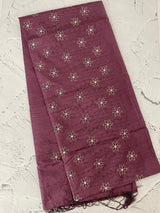 Butter silk saree with embroidery MTS569