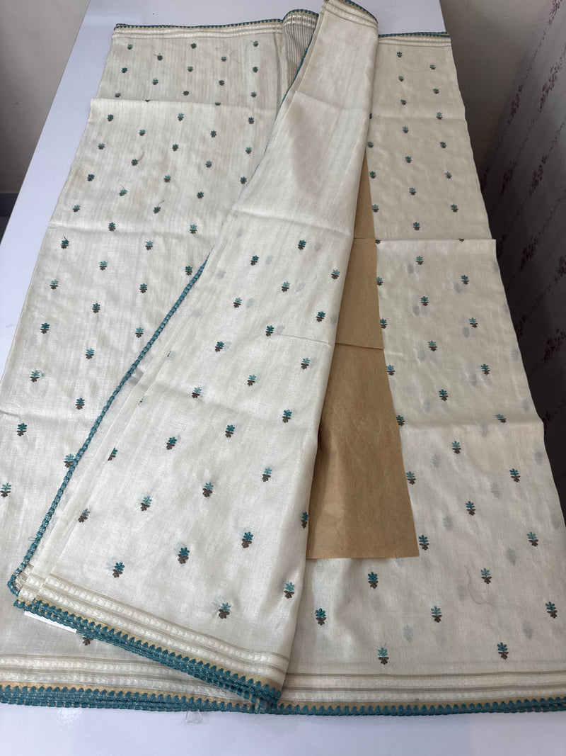 Blended soft tussar saree with thread work MTS9965