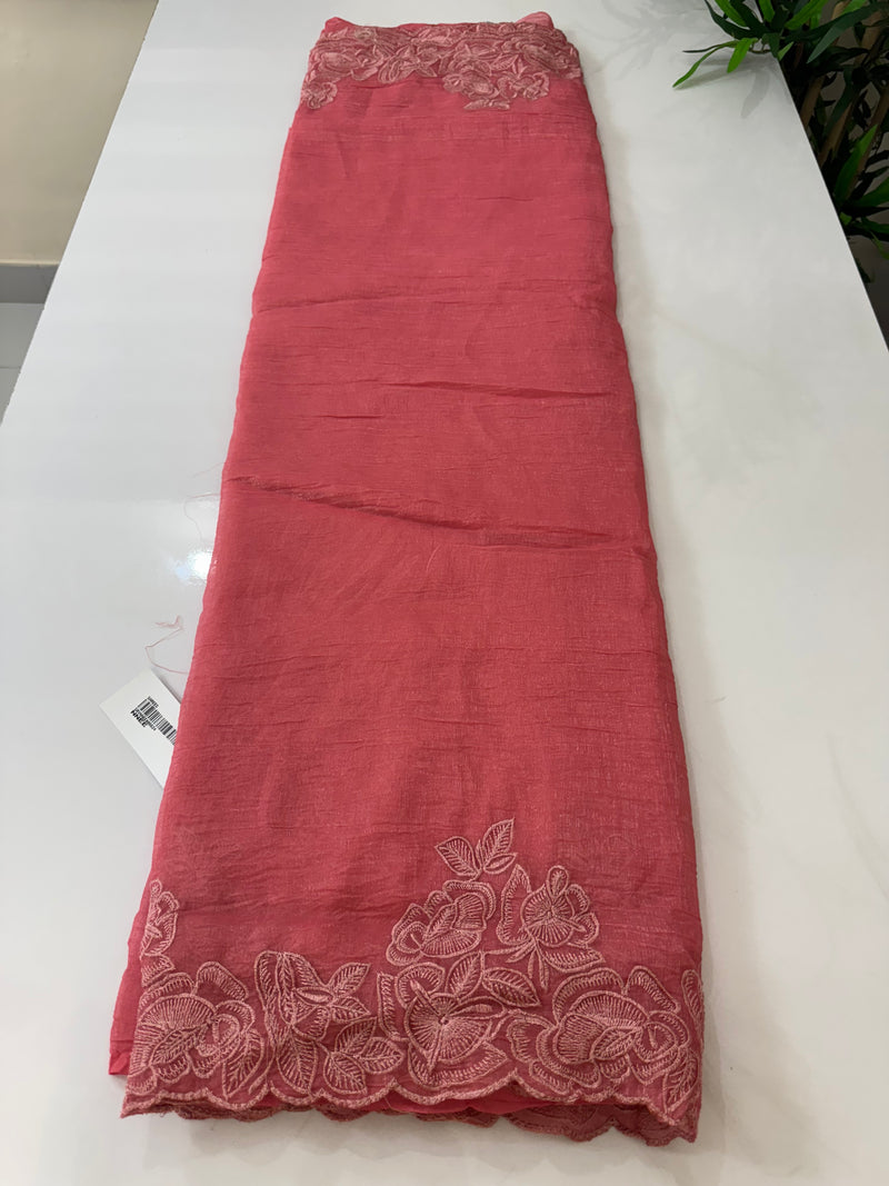 Designer crush jimmi choo saree SRVNNEE3 HotPeachPink