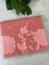 Moonga checks Applique work saree  MSM876