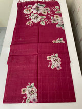 Semi tussar saree with applique work and embroidery MTS3711