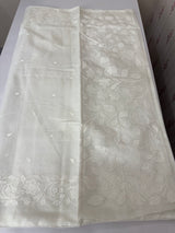 Dyeable Chanderi applique work saree  MSH173(3) OffWhite