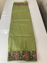 Crush Organza cutwork & embroidery saree MS7544 - Green