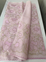 Viscose organza saree with thread work - MSH925 PastelPink