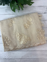 Silky kota embroidery saree  MSK890 Beige