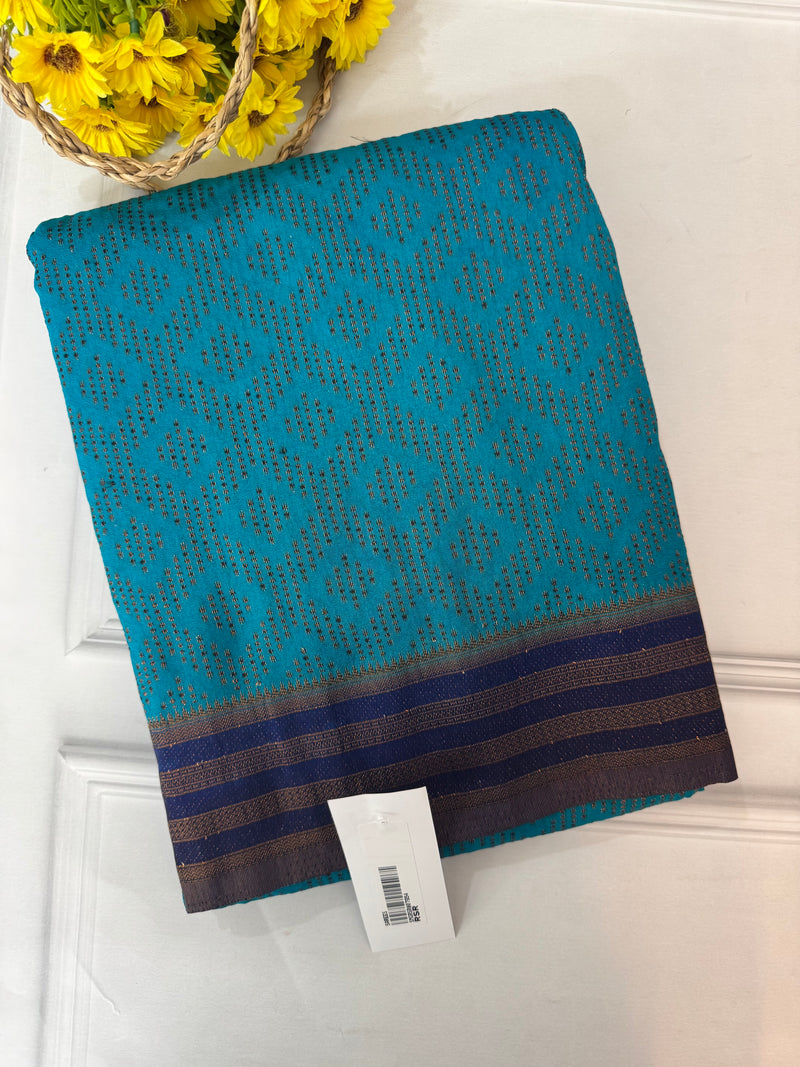 Soft chiffon Georgette saree - SMGRSR CobaltBlue to DarkBlue