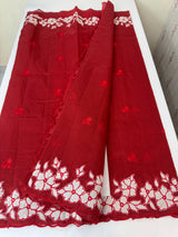 NetKota Applique work saree  MSH141- DeepRed