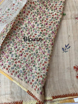 Pure desi tussar silk saree with kanta border- MTSB6