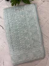 Premium Crush Organza saree with chikankari work- MCH378 PastelBlue