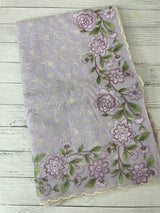 Phulkari NetKota embroidery saree - MSH126 Lavender