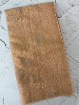 Tissue Silk applique work saree MSH120 Peach