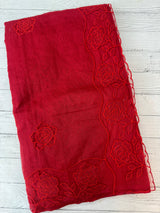 NetKota Applique work saree  MSH110- DeepRed