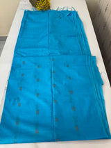 Semi tussar saree SBHMSH -CobaltBlue