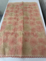Viscose organza saree with thread work - MSH925 PastelPeachPink