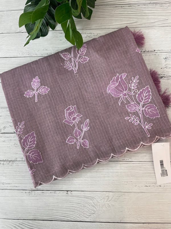 Silky kota embroidery saree 
MSK890 Mauve