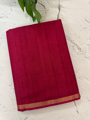 Tussar mix Semi silk saree with small zari borders MSS8924