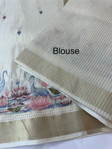 Soft silk saree with embroidery MS98743