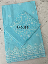 Cotton embriodery saree with blouse - MSH5566